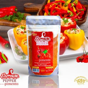 DEHYDRATED SCORPION PEPPER WITH A HINT OF PIMENTO (HOT) 20GRAMS